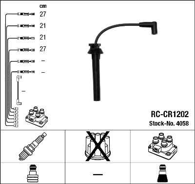 NGK 4058 Ignition Cable Kit