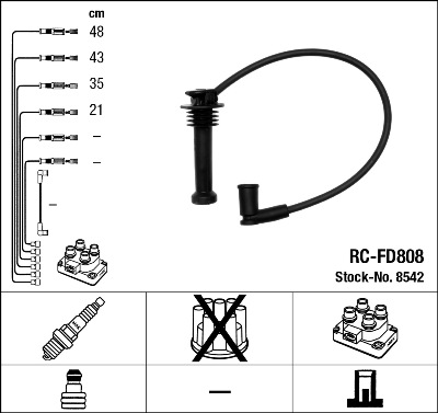NGK 8542 Ignition Cable Kit