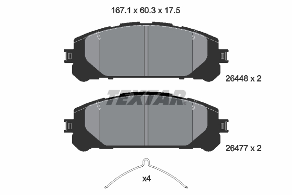 TEXTAR 2644801 Brake Pad Set, disc brake