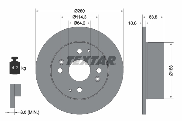 TEXTAR 92138600 Brake Disc