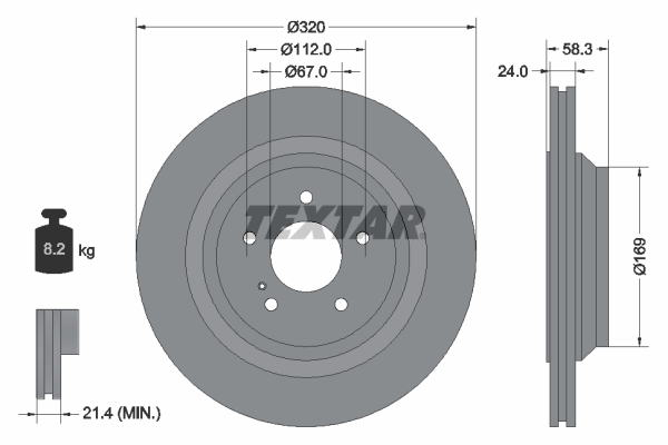 TEXTAR 92160705 Brake Disc