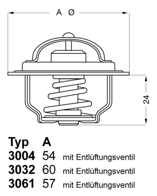 BorgWarner (Wahler) 3004.92D1 Thermostat, coolant